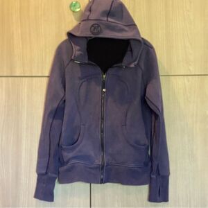 Lululemon Blue Hooded Cuddle Up Size 12 Scuba Zip Jacket